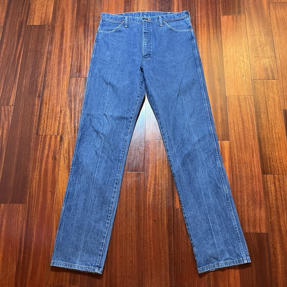 Vintage Wrangler Jeans Mens 34x36 Blue 13MWZ Regular Fit MADE IN USA 90s Y2K